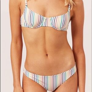 Solid and Striped Bikini set❤️💙💛